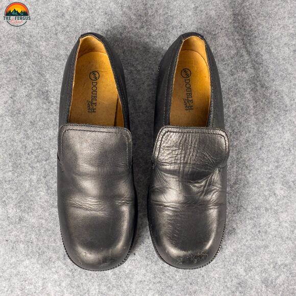 Double H Ranch Loafer Black Leather Chunky Y2K Oil Resistant Women's Size 9.5 M - Picture 6 of 11